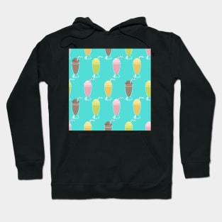 Milkshakes Pattern Hoodie